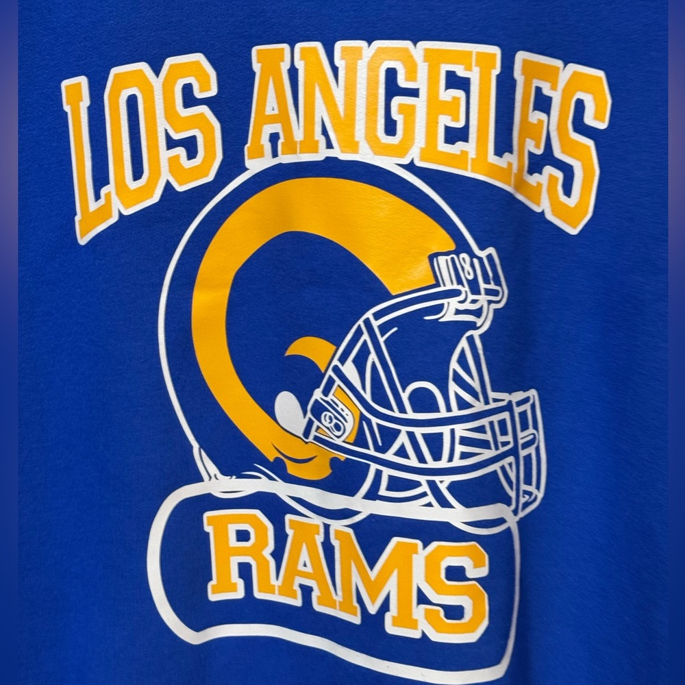 Anvil Vintage Blue Los Angeles Rams NFL Crew Neck Sweatshirt Women’s L MINTY - Picture 2 of 4